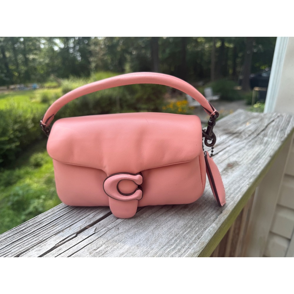 Coach Pillow Tabby Shoulder Bag 18 Pink Nappa Leather C3880 Mini Purse
